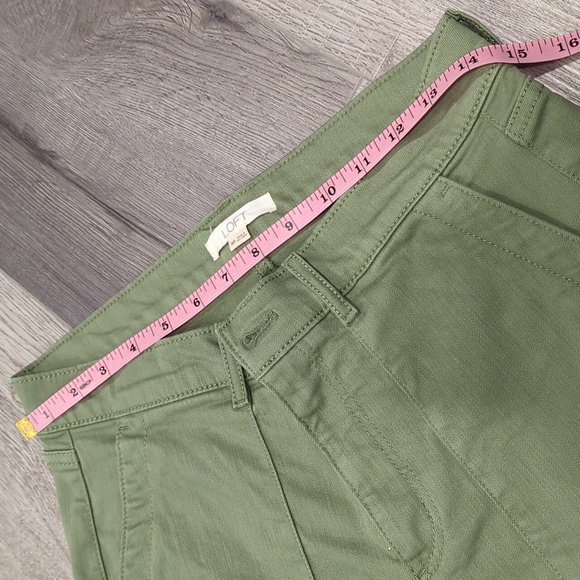 Loft Olive Green Frayed Hem Jeans - Picture 9 of 13